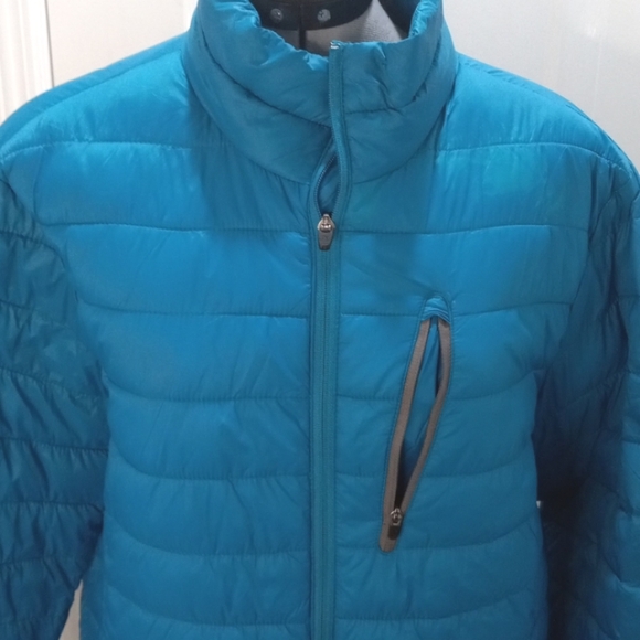 Xersion Packable Mens Teal puffer Jacket Size Med - Picture 2 of 8